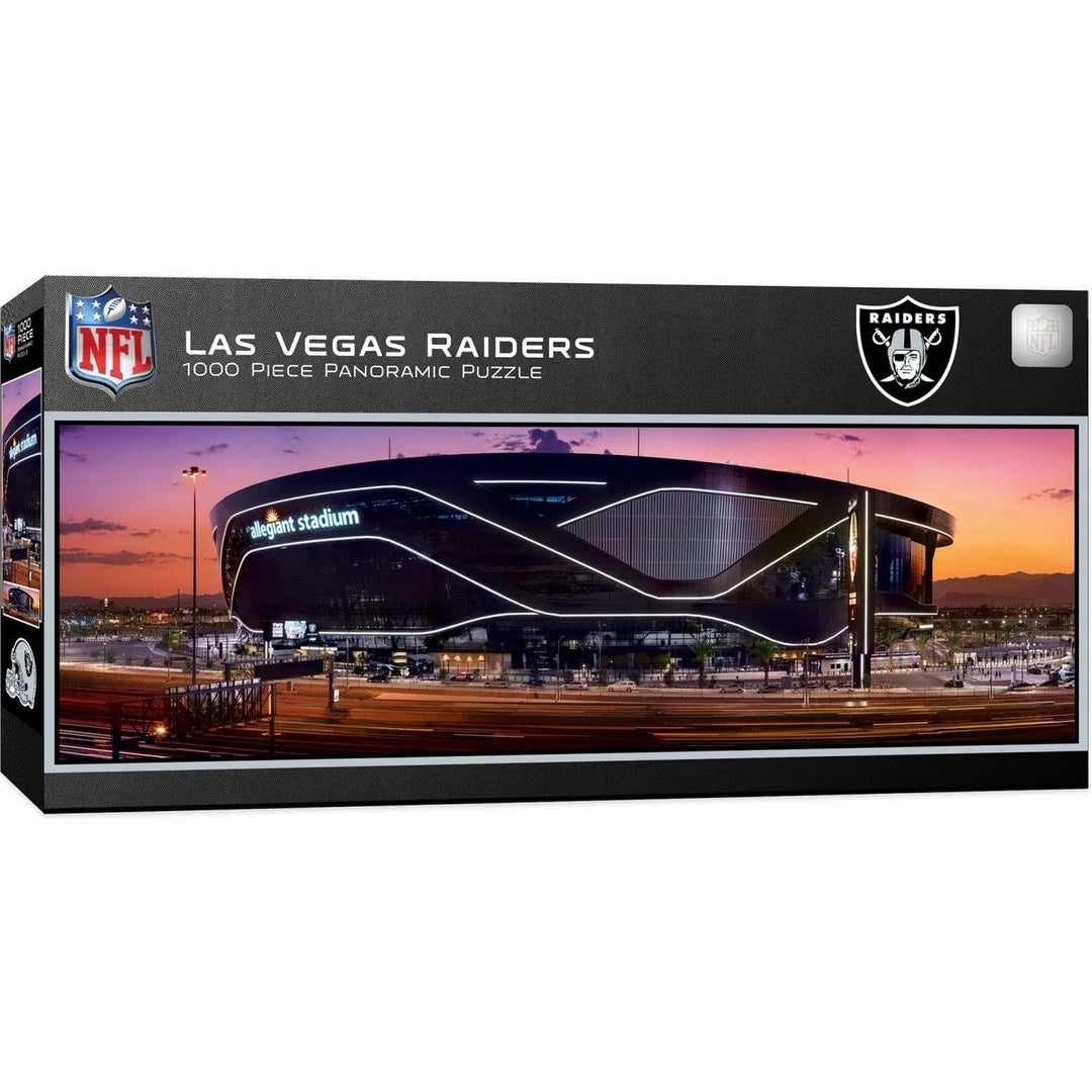 Las Vegas Raiders 1000 Piece Panoramic Jigsaw Puzzle Allegiant Stadium 13x39 Image 1