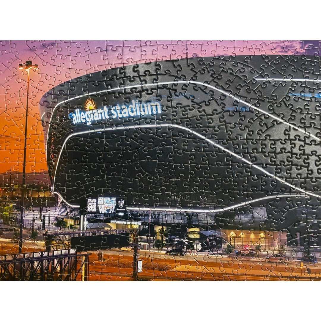 Las Vegas Raiders 1000 Piece Panoramic Jigsaw Puzzle Allegiant Stadium 13x39 Image 4