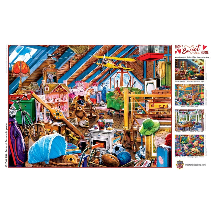 MasterPieces Home Sweet Home Attic Secrets 550 Piece Jigsaw Puzzle 24x18 Eco-Friendly Image 4