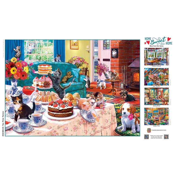 MasterPieces Home Sweet Home Tea Time Terrors 500 Piece Jigsaw Puzzle 21x15 inches Image 4