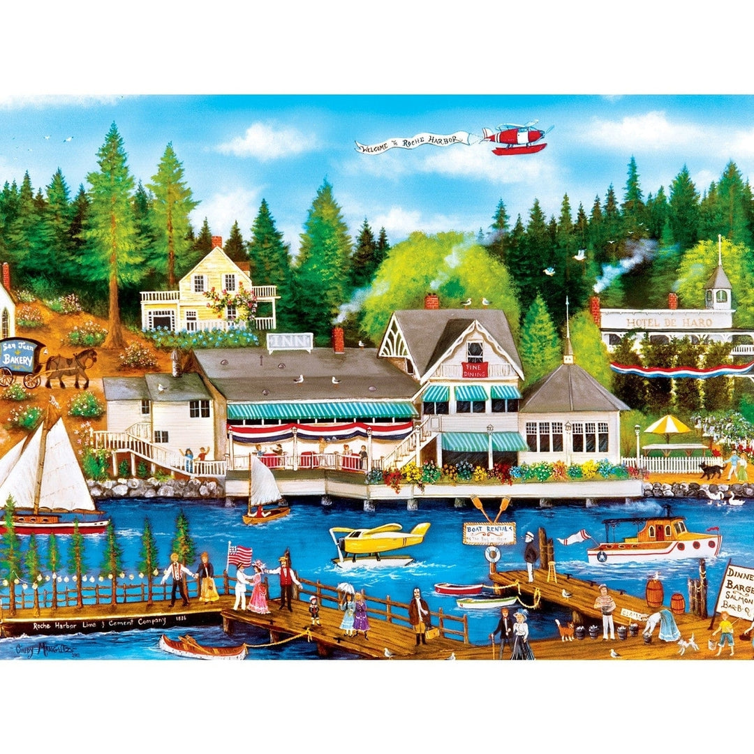 MasterPieces Homegrown Roche Harbor 750 Piece Jigsaw Puzzle Fresh Flowers Linen Image 2