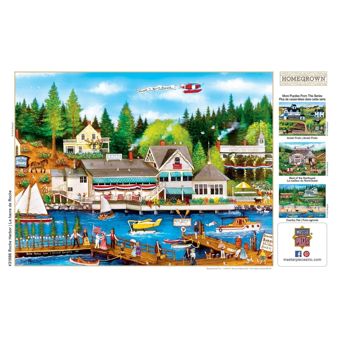 MasterPieces Homegrown Roche Harbor 750 Piece Jigsaw Puzzle Fresh Flowers Linen Image 4