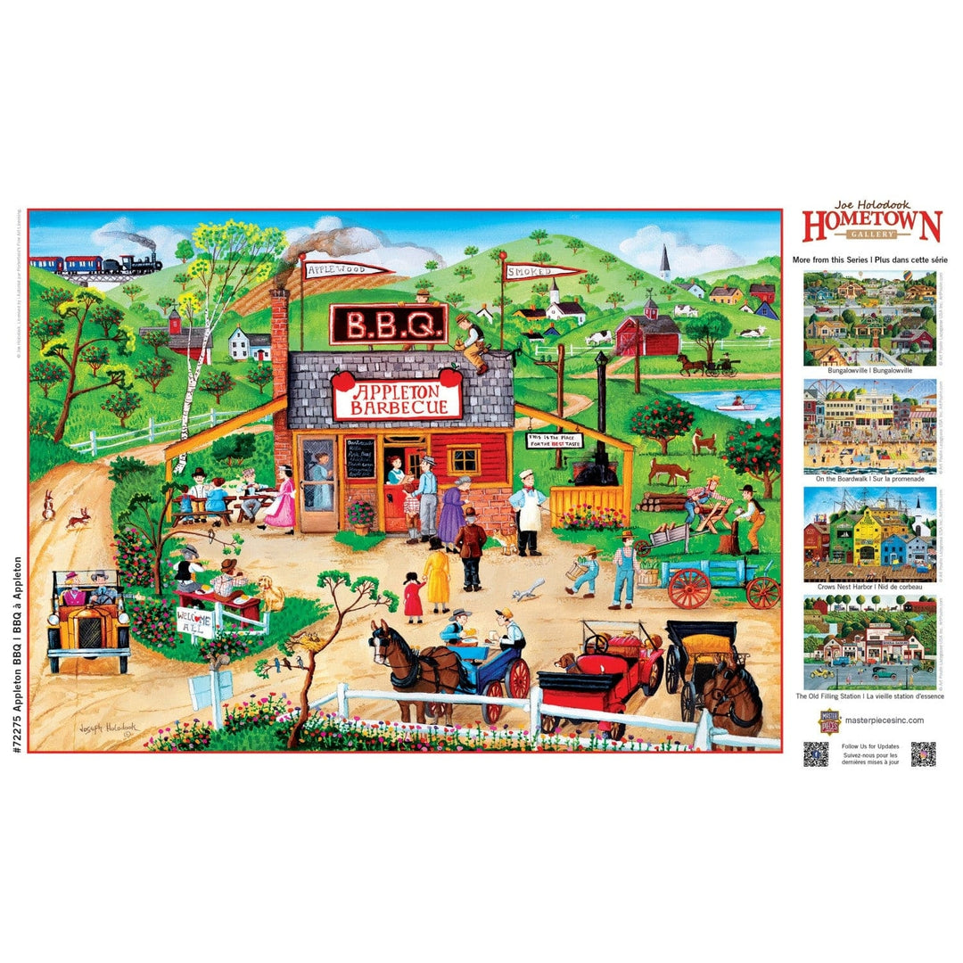 Hometown Gallery Appleton BBQ 1000 Piece Jigsaw Puzzle 19.25 x 26.75 Inches Image 4