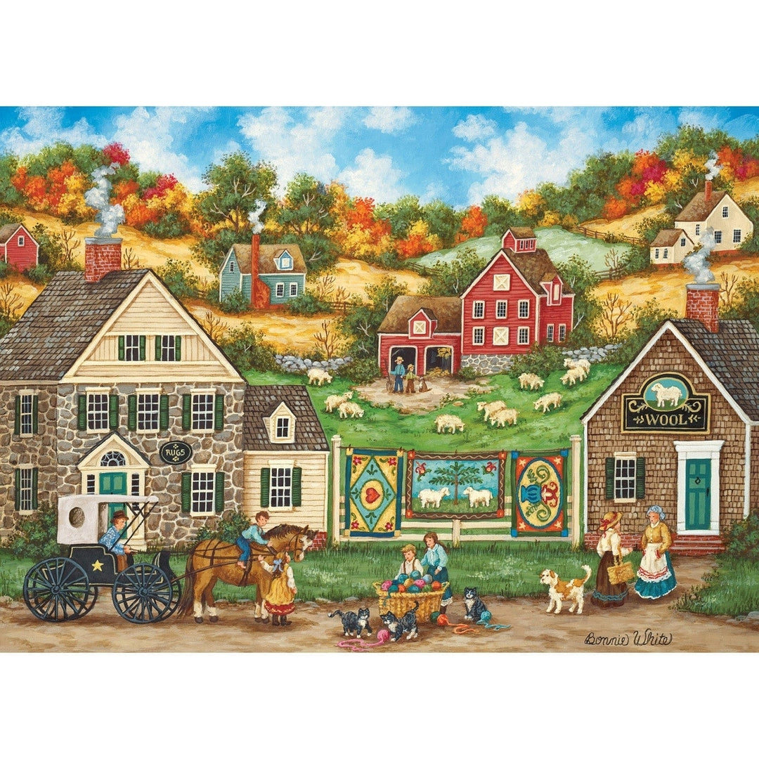 Hometown Gallery Great Balls of Yarn 1000 Piece Jigsaw Puzzle Recycled Material Image 2