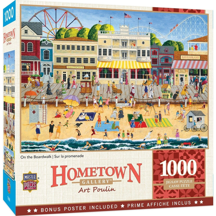 MasterPieces Hometown Gallery 1000 Piece Jigsaw Puzzle On the Boardwalk 19.25x26.75 Image 1