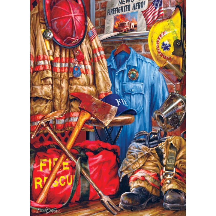 Hometown Heroes Fire Rescue 1000 Piece Jigsaw Puzzle MasterPieces Made in USA Image 2