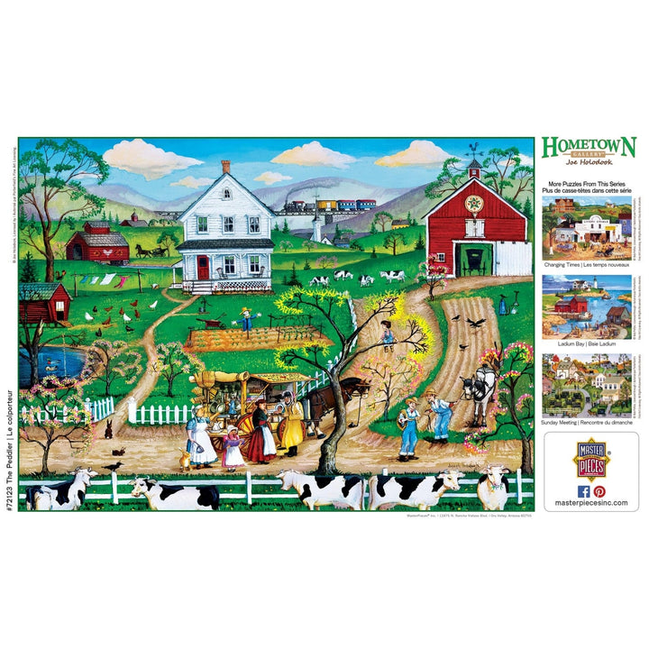 Hometown Gallery The Peddler 1000 Piece Jigsaw Puzzle Recycled Chipboard 19.25"x26.75" Image 4