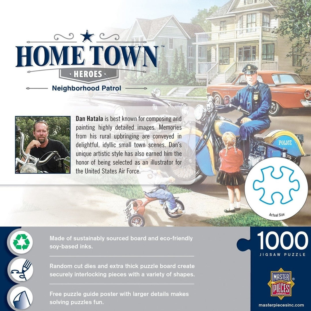 MasterPieces Hometown Heroes 1000 Piece Jigsaw Puzzle Neighborhood Patrol USA Made Image 3