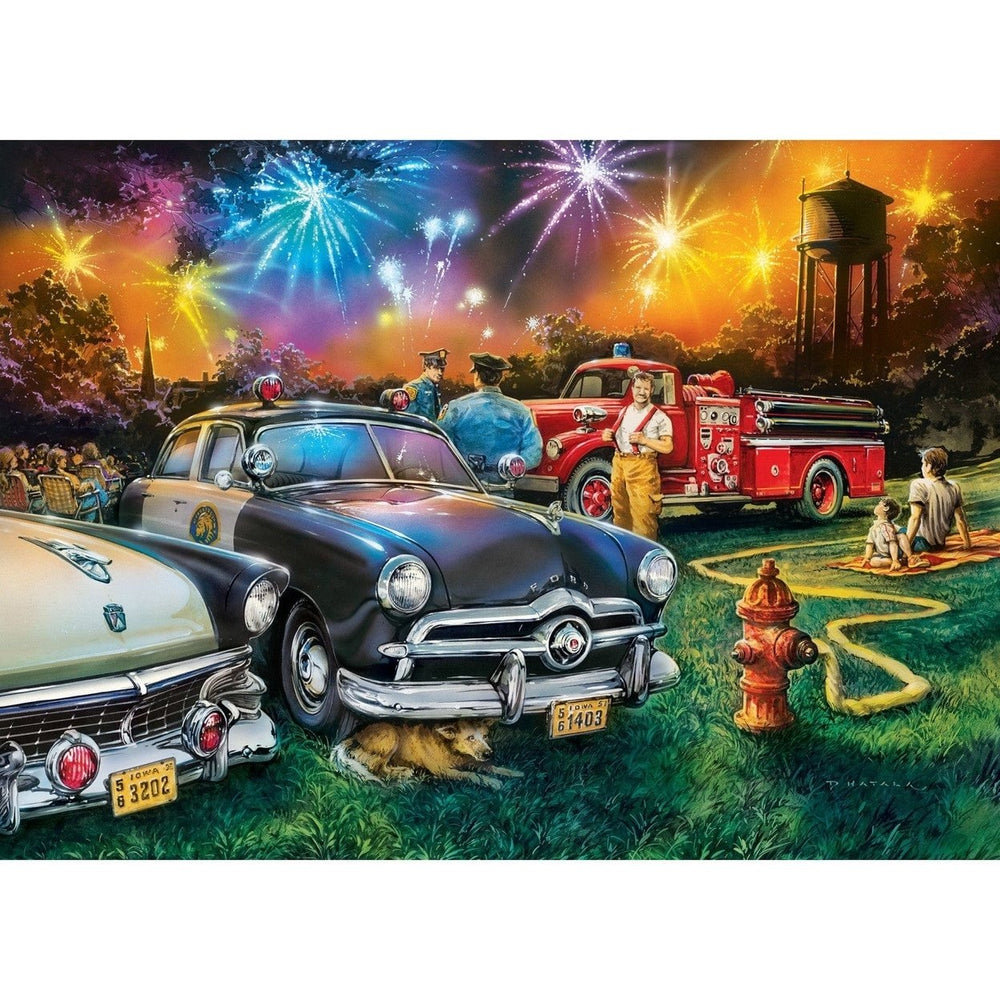 Hometown Heroes 1000 Piece Jigsaw Puzzle Safety First July 4th Celebration Image 2