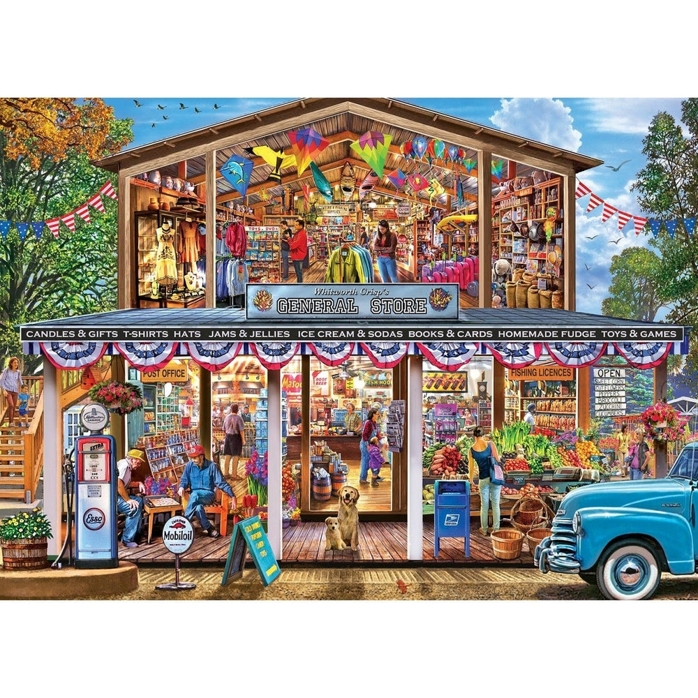 MasterPieces Inside Out Hometown Market 1000 Piece Jigsaw Puzzle 26.75 x 19.25 inch Image 2