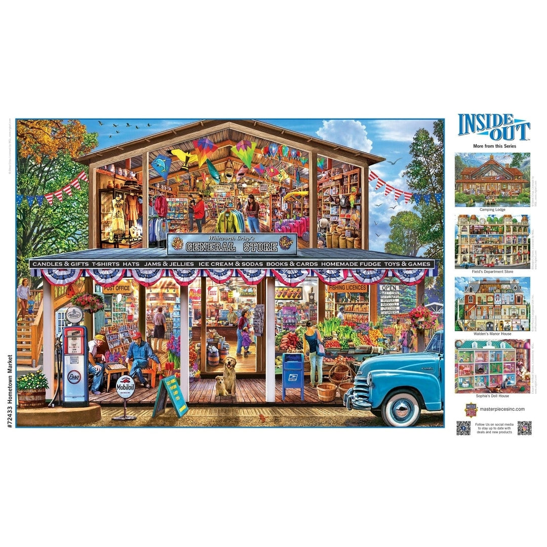 MasterPieces Inside Out Hometown Market 1000 Piece Jigsaw Puzzle 26.75 x 19.25 inch Image 4