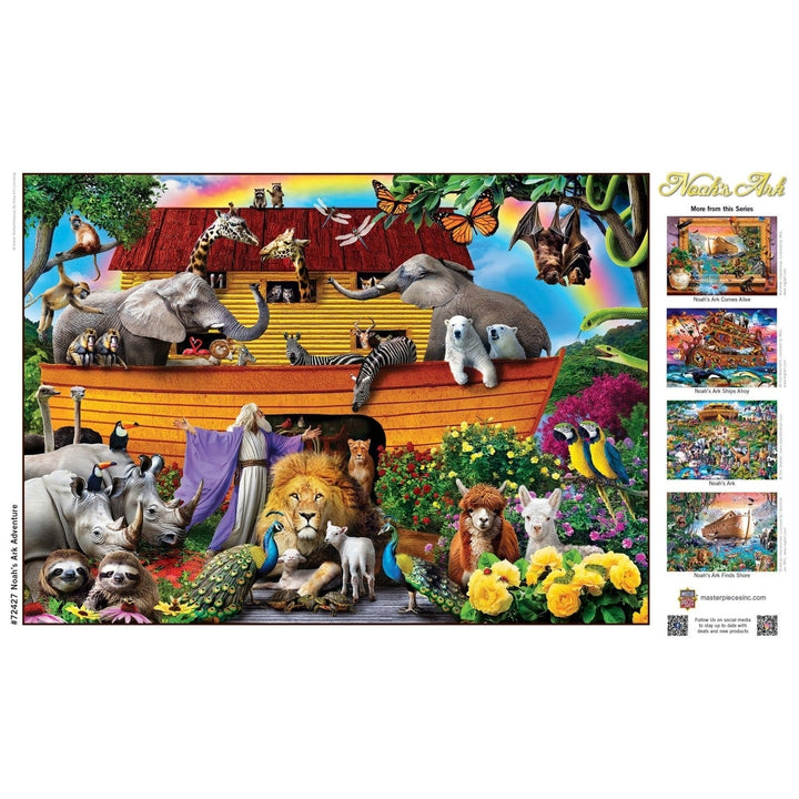 Noahs Ark Adventures 1000 Piece Jigsaw Puzzle Colorful Fun Family Activity Image 4