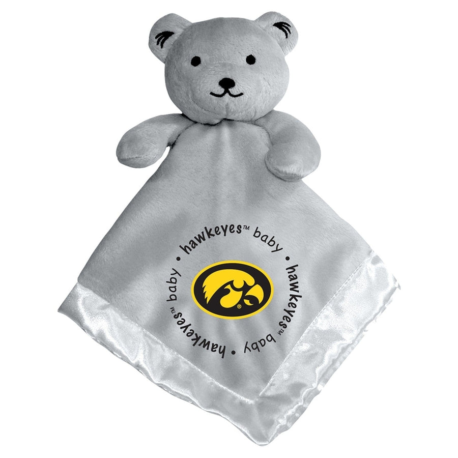 Iowa Hawkeyes Security Bear Gray Soft Plush Embroidered Team Logo 14in Image 1