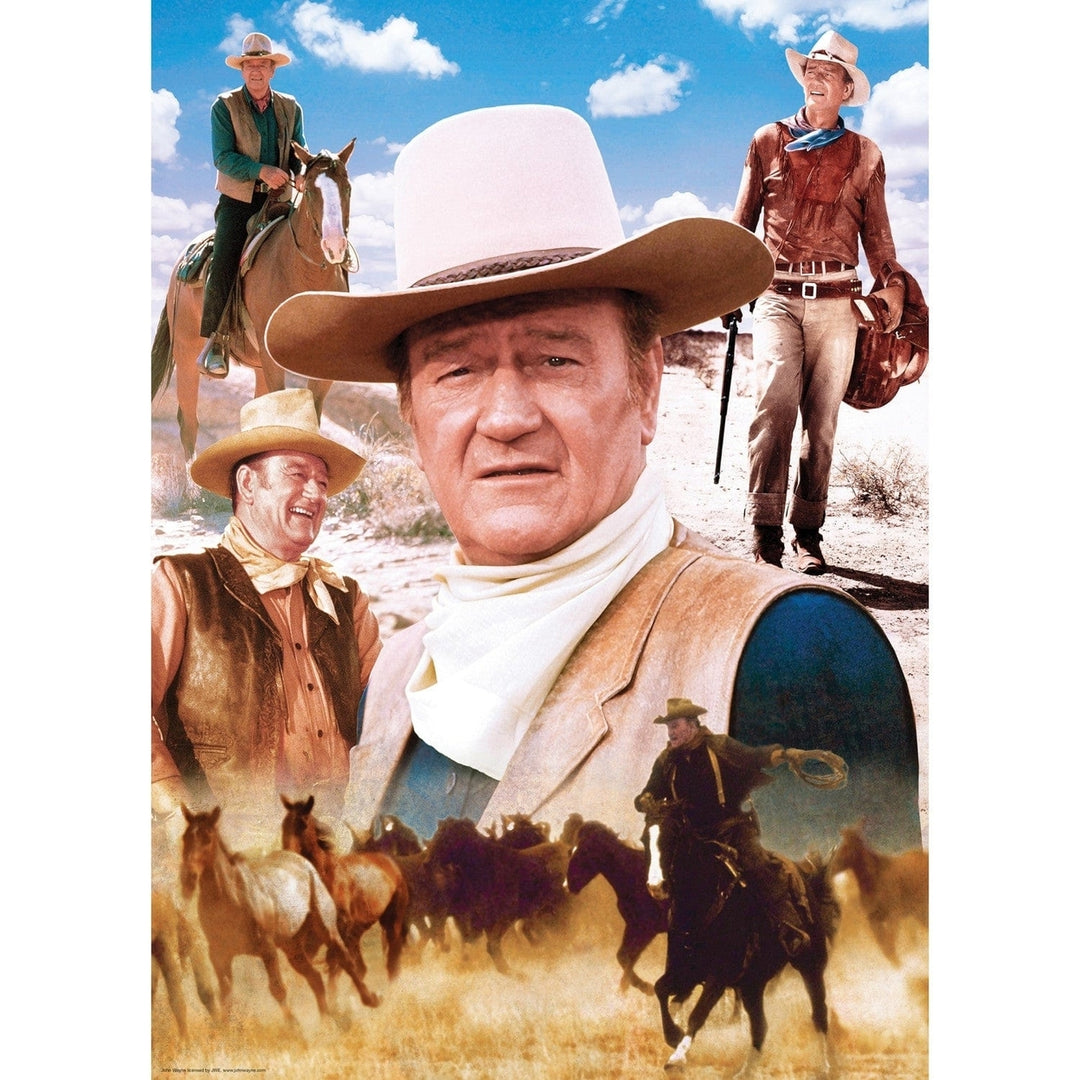 John Wayne Puzzle 1000 Piece Americas Cowboy Jigsaw Collage 19.25 x 26.75 Image 2