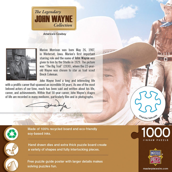 John Wayne Puzzle 1000 Piece Americas Cowboy Jigsaw Collage 19.25 x 26.75 Image 3