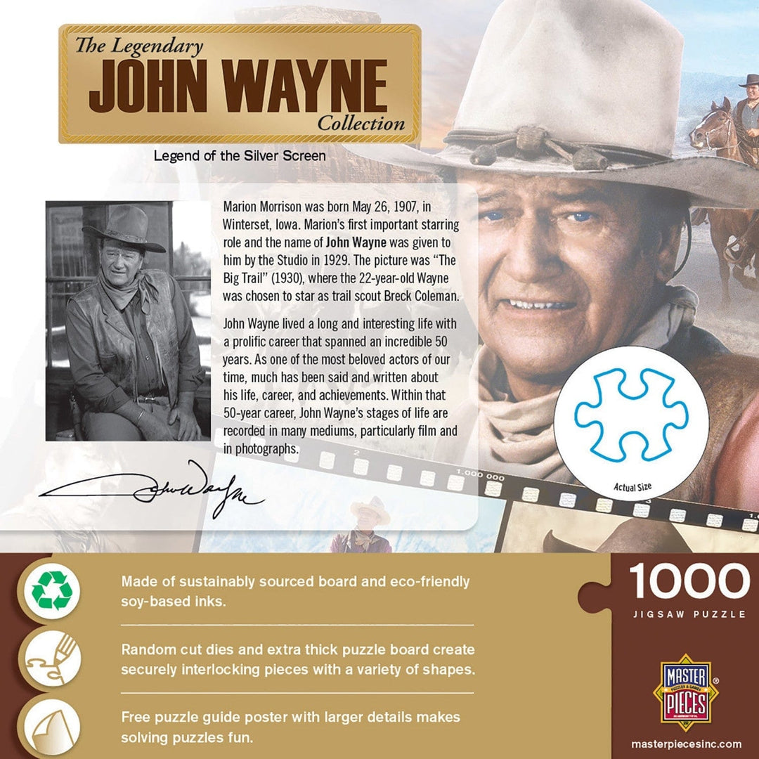 John Wayne 1000 Piece Jigsaw Puzzle The Cowboy Way 19.25x26.75 MasterPieces Image 3