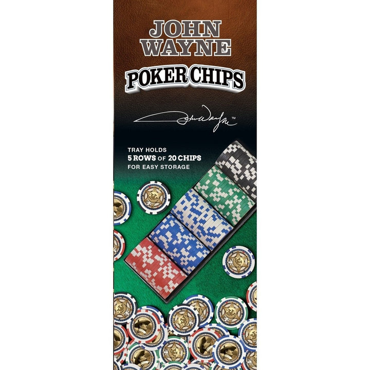 John Wayne 100 Piece Poker Chips Set Collectible fine Texas Holdem Image 2