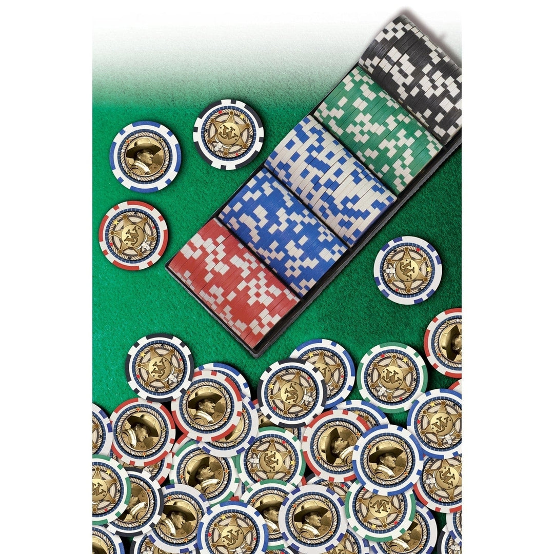 John Wayne 100 Piece Poker Chips Set Collectible fine Texas Holdem Image 3