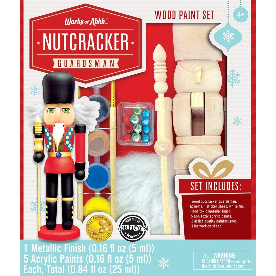 Holiday Craft Kit - Nutcracker Guard Wood Craft and Paint Kit Image 1