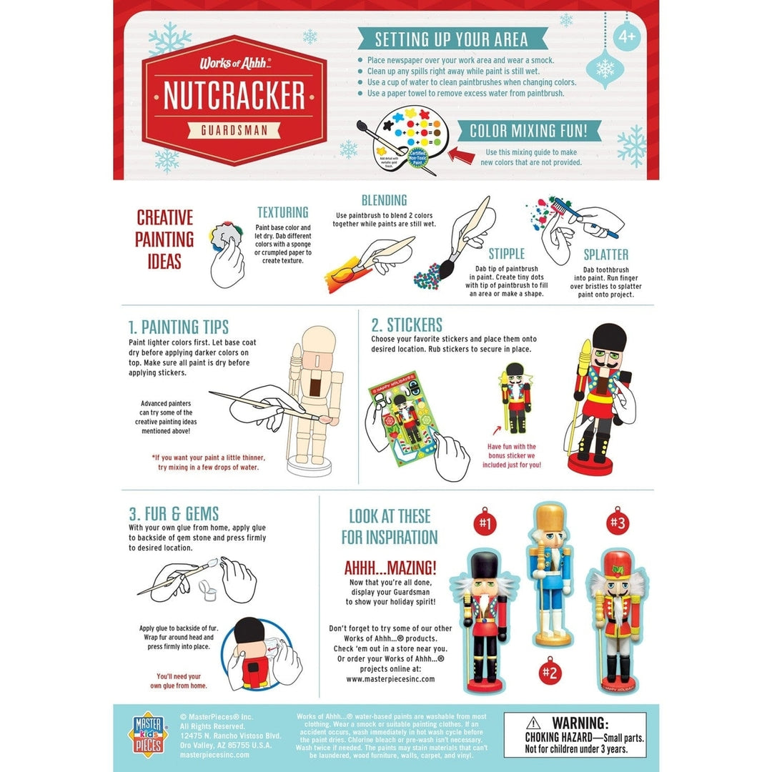 Holiday Craft Kit - Nutcracker Guard Wood Craft and Paint Kit Image 4