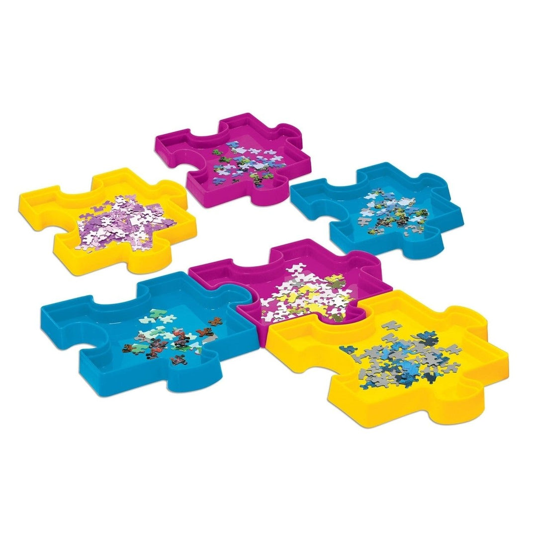 MasterPieces Jigsaw Puzzle Sort and Save 6-Piece Sorting Trays Stackable Blue Image 2