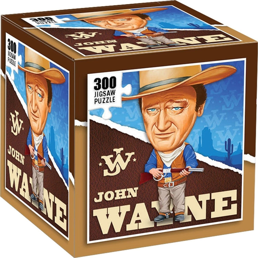 John Wayne 300 Piece Jigsaw Puzzle Wild West Caricature Design Collectible Image 1