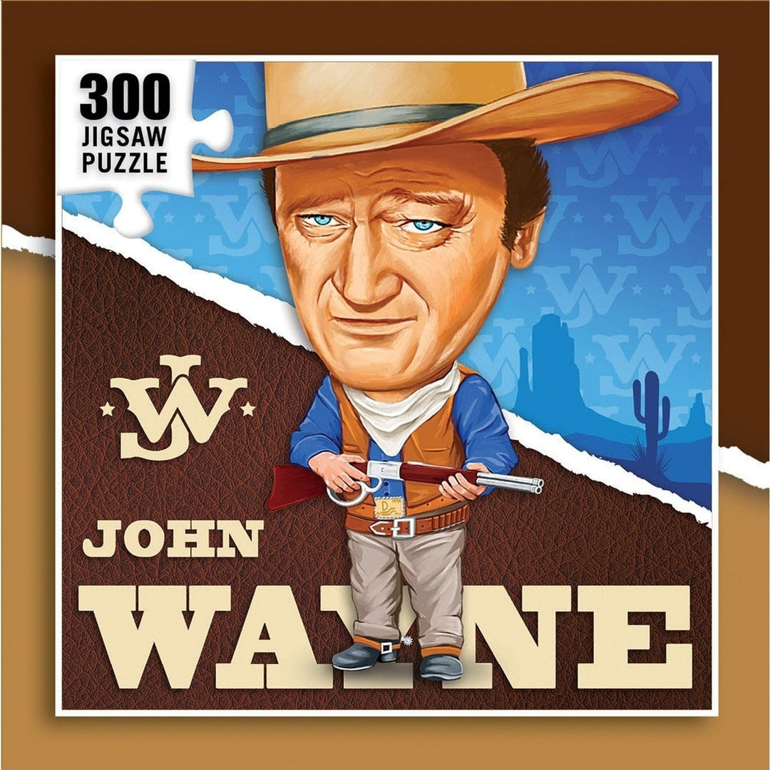 John Wayne 300 Piece Jigsaw Puzzle Wild West Caricature Design Collectible Image 3