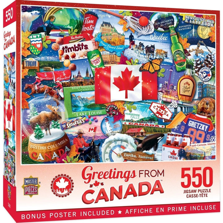 MasterPieces Canada 550 Piece Jigsaw Puzzle Fun for Ages 14 and Up Image 1