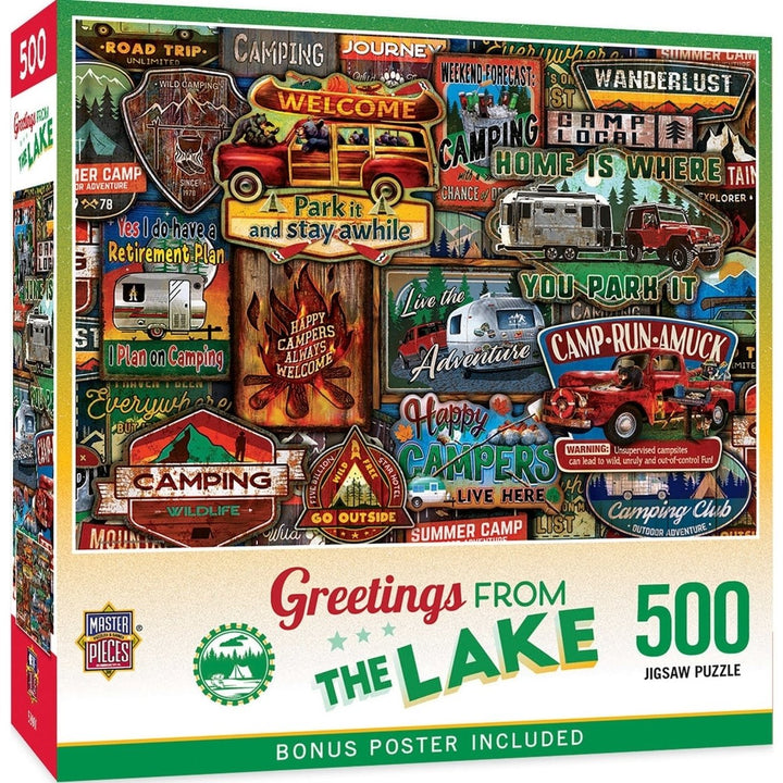 MasterPieces 550 Piece Jigsaw Puzzle Greetings From The Lake Eco-Friendly 24x18 Image 1