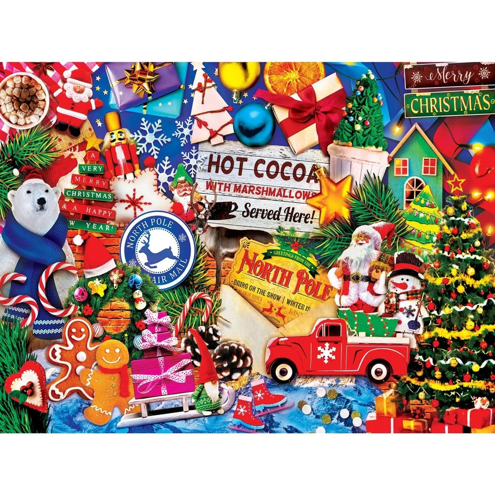 MasterPieces North Pole 550 Piece Jigsaw Puzzle 24x18 Eco-Friendly Christmas Fun Image 2