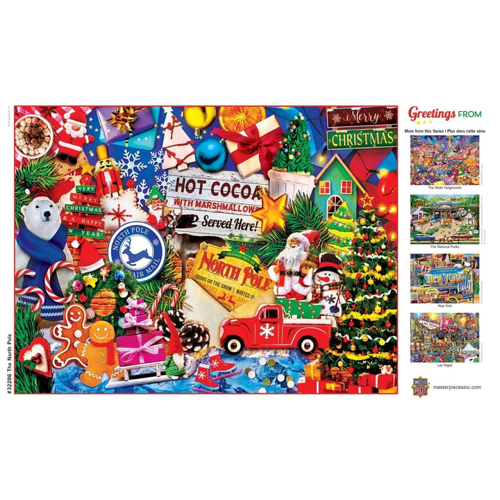 MasterPieces North Pole 550 Piece Jigsaw Puzzle 24x18 Eco-Friendly Christmas Fun Image 4