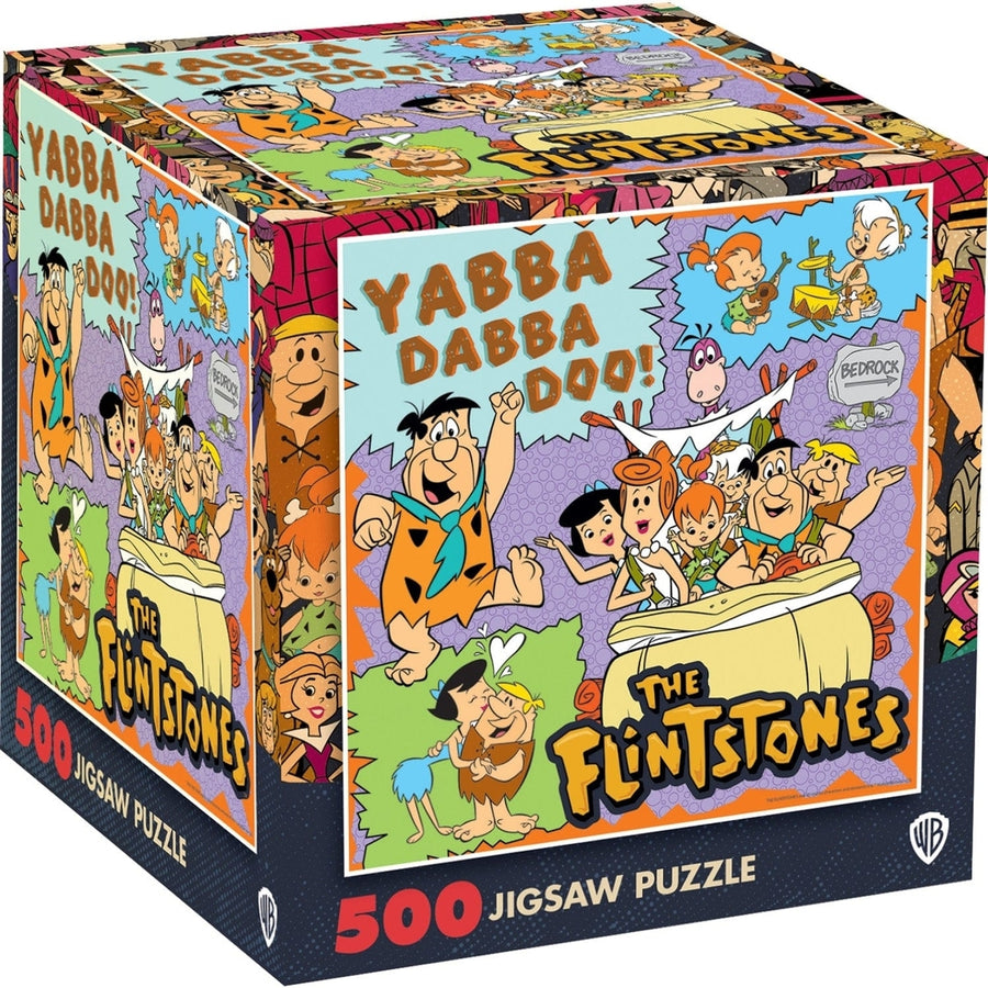 Hanna-Barbera The Flintstones 500 Piece Jigsaw Puzzle Bedrock Characters Image 1