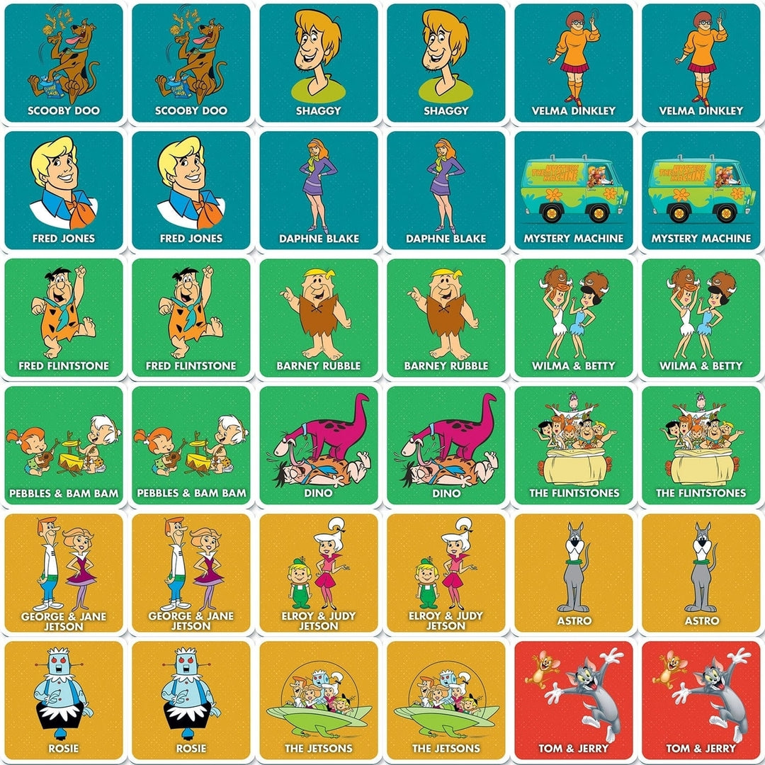 Hanna-Barbera Matching Game 36 Character Cards Scooby-Doo Jetsons Fun for All Image 2