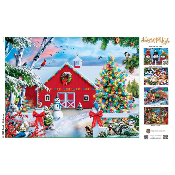 MasterPieces 300PC EZ Grip Jigsaw Puzzle Country Christmas Holiday 18x24 Inch Image 4