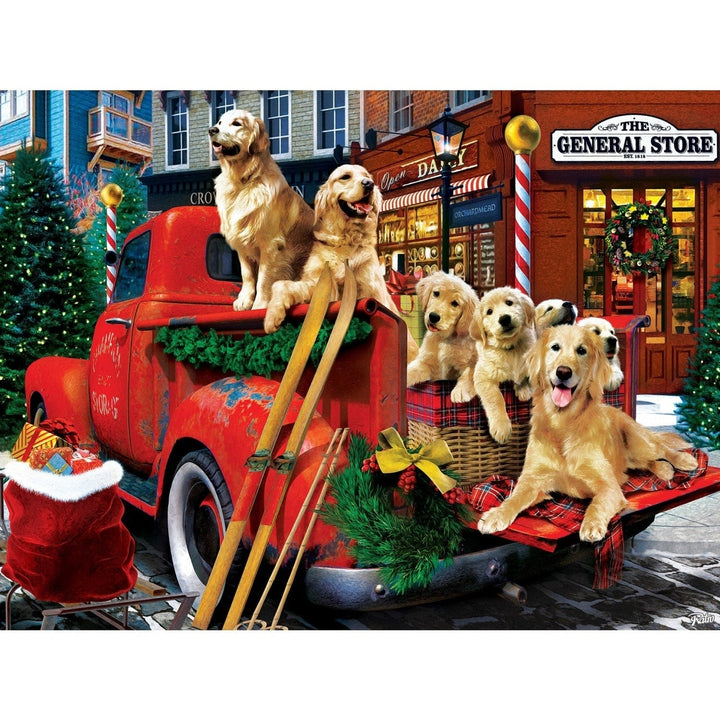 MasterPieces Holiday 300pc EZ Grip Jigsaw Puzzle Guarding the Presents 18x24 Image 2