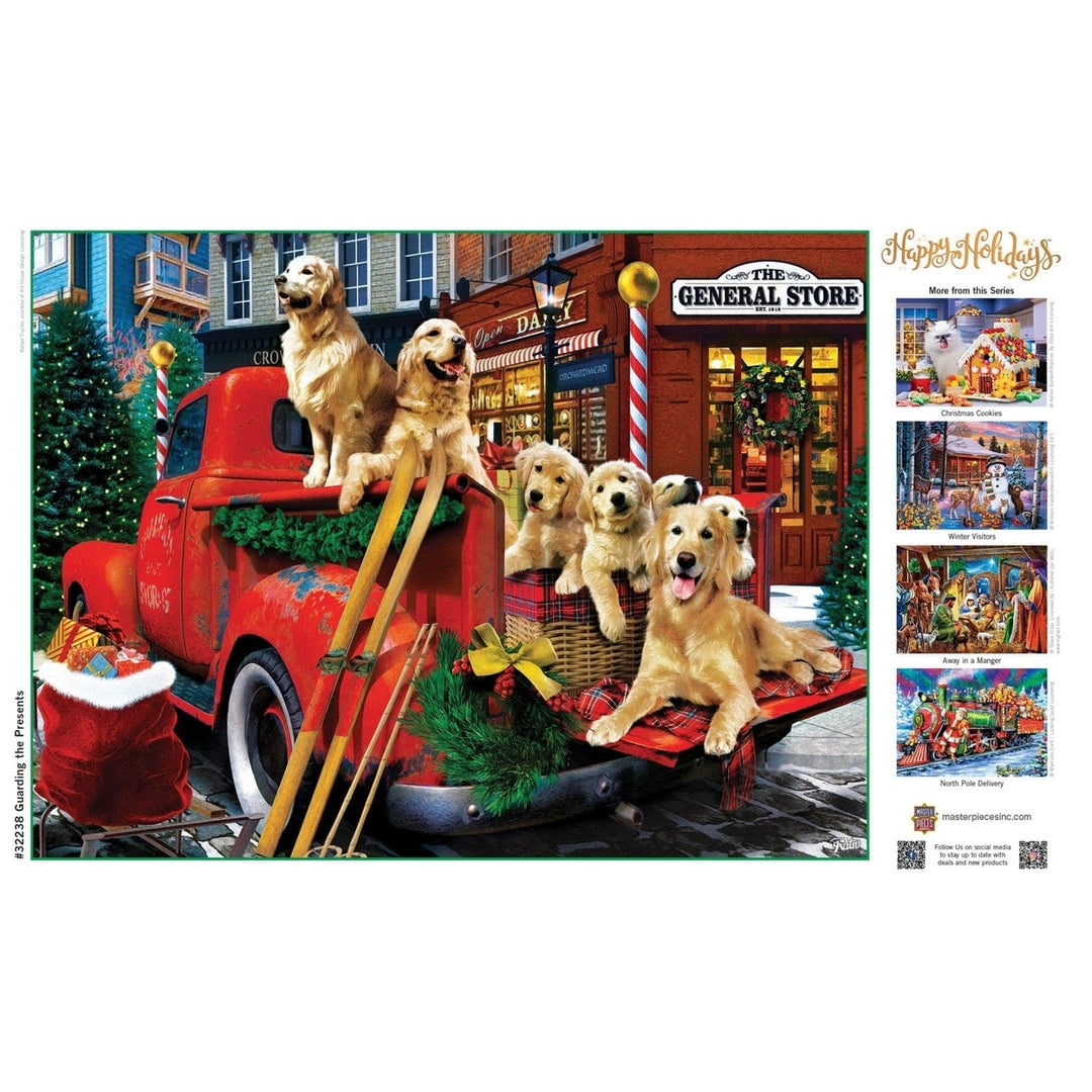 MasterPieces Holiday 300pc EZ Grip Jigsaw Puzzle Guarding the Presents 18x24 Image 4