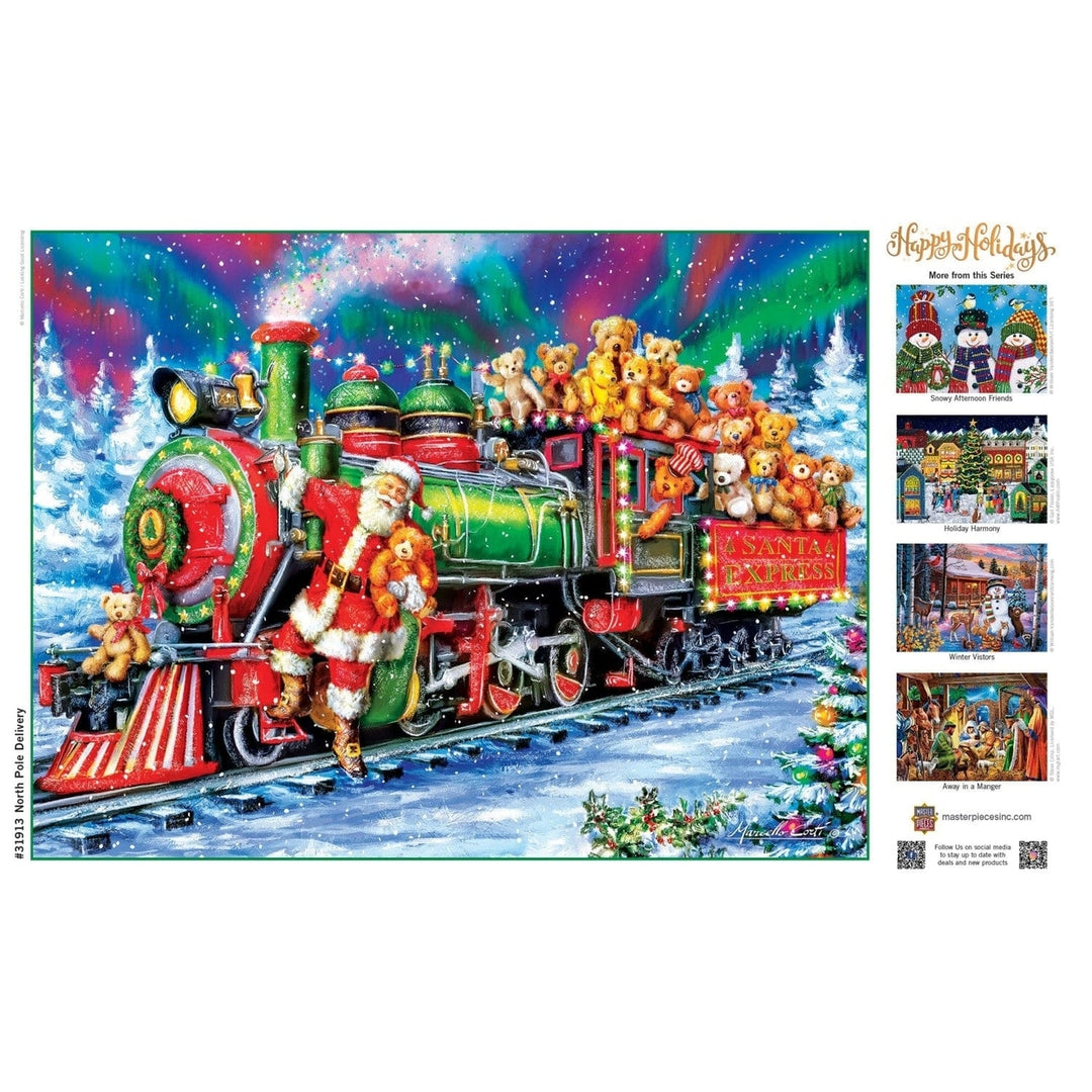 MasterPieces Happy Holidays North Pole Delivery 300 Piece EZ Grip Puzzle 18x24 Image 4