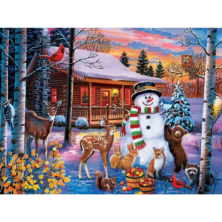 MasterPieces 300 Piece EZ Grip Jigsaw Puzzle Happy Holidays Winter Scene 18x24 Image 2