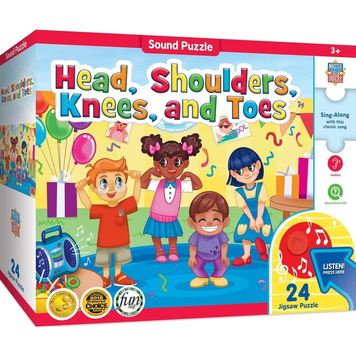 MasterPieces 24 Piece Sound Puzzle Head Shoulders Knees Toes Educational Fun Image 1