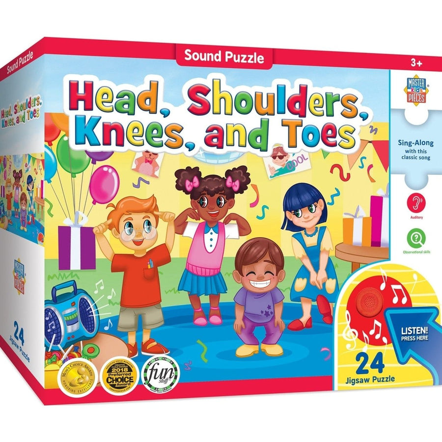 MasterPieces 24 Piece Sound Puzzle Head Shoulders Knees Toes Educational Fun Image 1