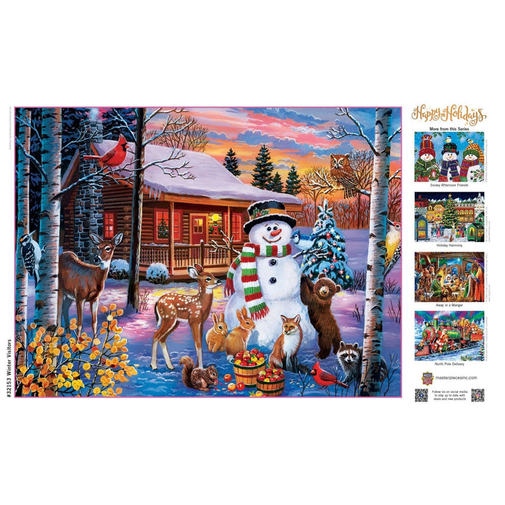 MasterPieces 300 Piece EZ Grip Jigsaw Puzzle Happy Holidays Winter Scene 18x24 Image 4