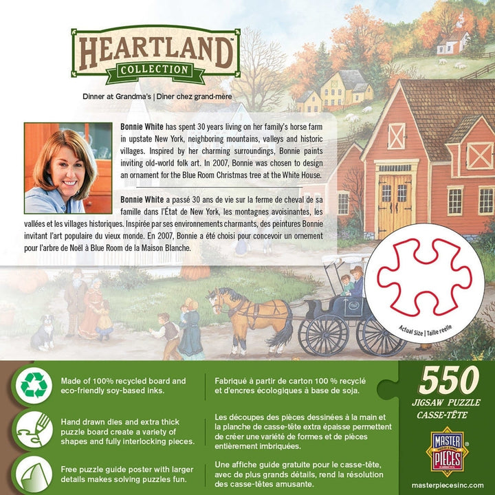 Heartland Dinner at Grandmas 550 Piece Jigsaw Puzzle 24x18 Eco-Friendly Chipboard Image 3