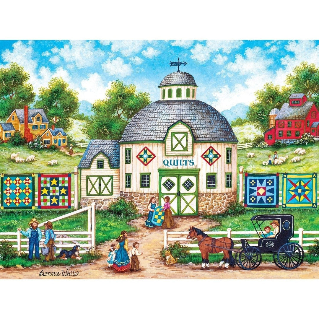 Heartland Quilt Barn 550 Piece Jigsaw Puzzle 24x18 Eco-Friendly Cardboard Image 2