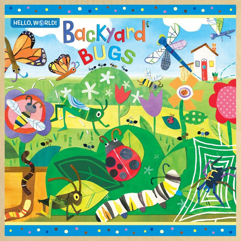 MasterPieces Hello World Backyard Bugs 48 Piece Wood Jigsaw Puzzle 11x11 Image 2