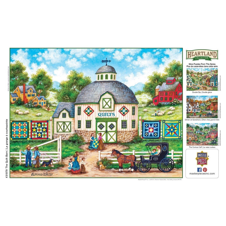 Heartland Quilt Barn 550 Piece Jigsaw Puzzle 24x18 Eco-Friendly Cardboard Image 4