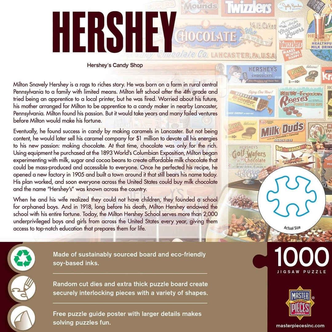 Hersheys 1000 Piece Jigsaw Puzzle Chocolate Lovers Eco-Friendly 19.25"x26.75" Image 3