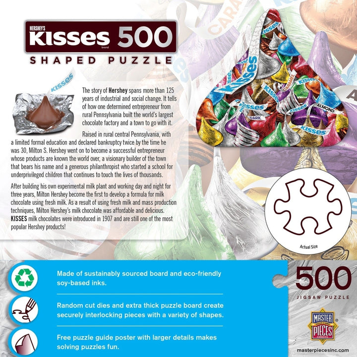 Hersheys Kisses 500 Piece Shaped Jigsaw Puzzle 23" x 21" Recycled Material Image 3