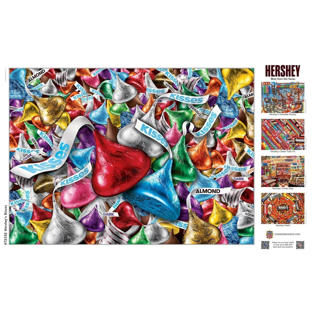 Hersheys Kisses 1000 Piece Jigsaw Puzzle Colorful Chocolate Treat Design Image 4