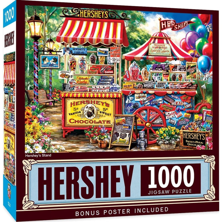 Hersheys 1000 Piece Jigsaw Puzzle MasterPieces Chocolate Lovers Recycled Material Image 1