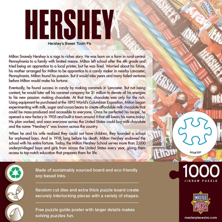 Hersheys 1000 Piece Jigsaw Puzzle Sweet Tooth Fix Recycled Material 19.25"x26.75" Image 3